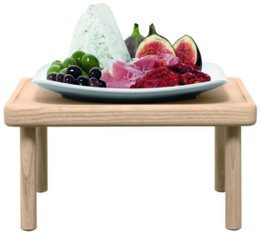 L.S.A. - Stilt serveringsplateau med plade 23,8x35,5 cm - Brun