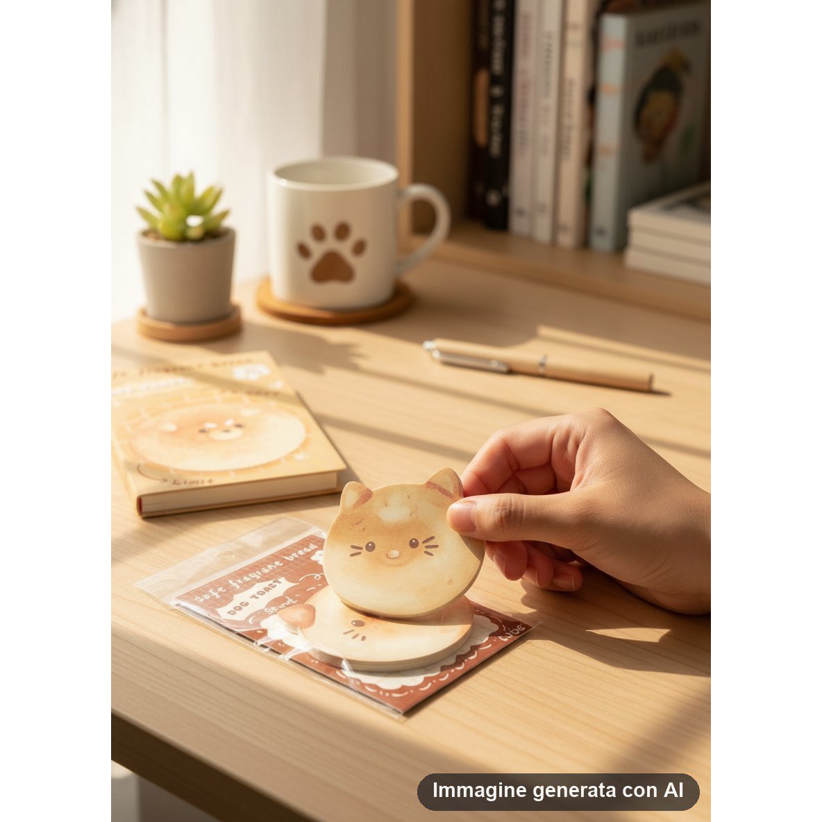 Katzen-Toast-Haftnotizen – Kawaii-Brot-Design