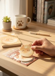 Katzen-Toast-Haftnotizen – Kawaii-Brot-Design