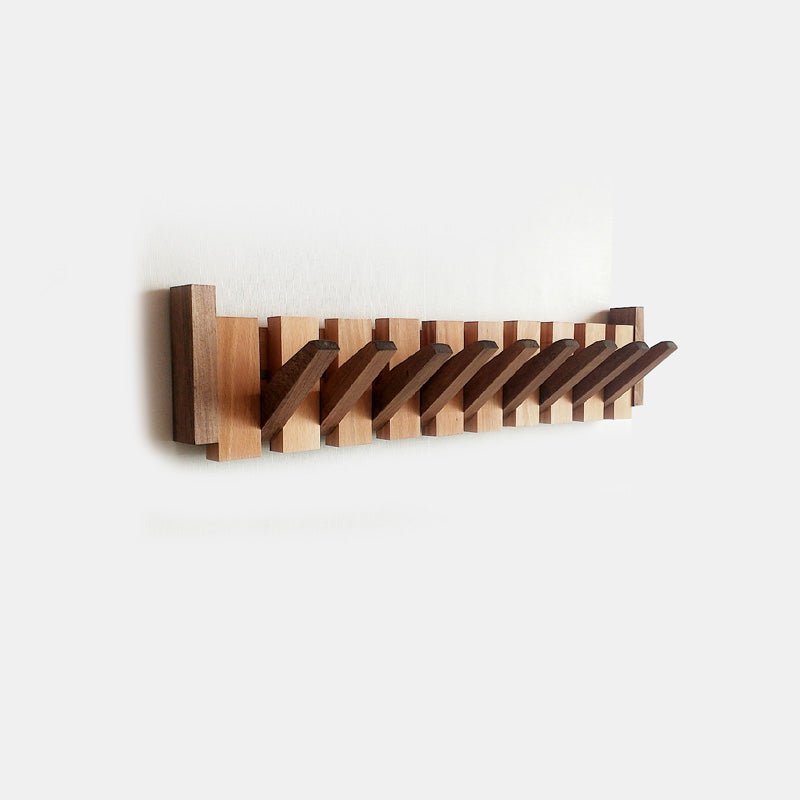 Verona natural wood wall coat rack – Scandinavian folding hanger