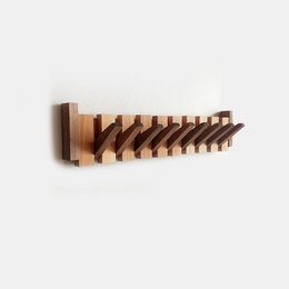 Verona natural wood wall coat rack – Scandinavian folding hanger