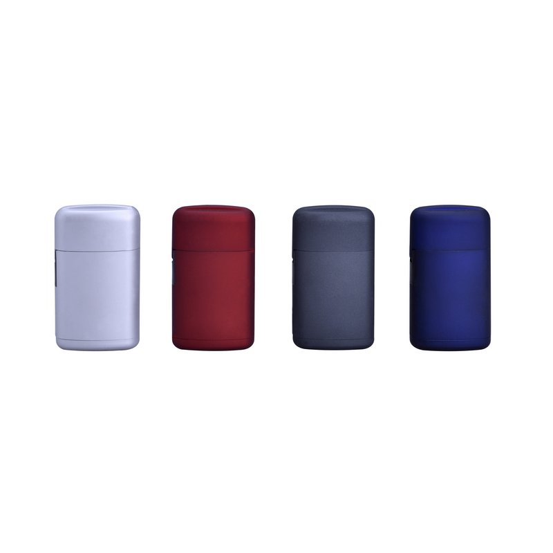 présentoir de 20 briquets capsule metal rubber