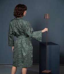 Bathrobe Kimono Zebra Moss