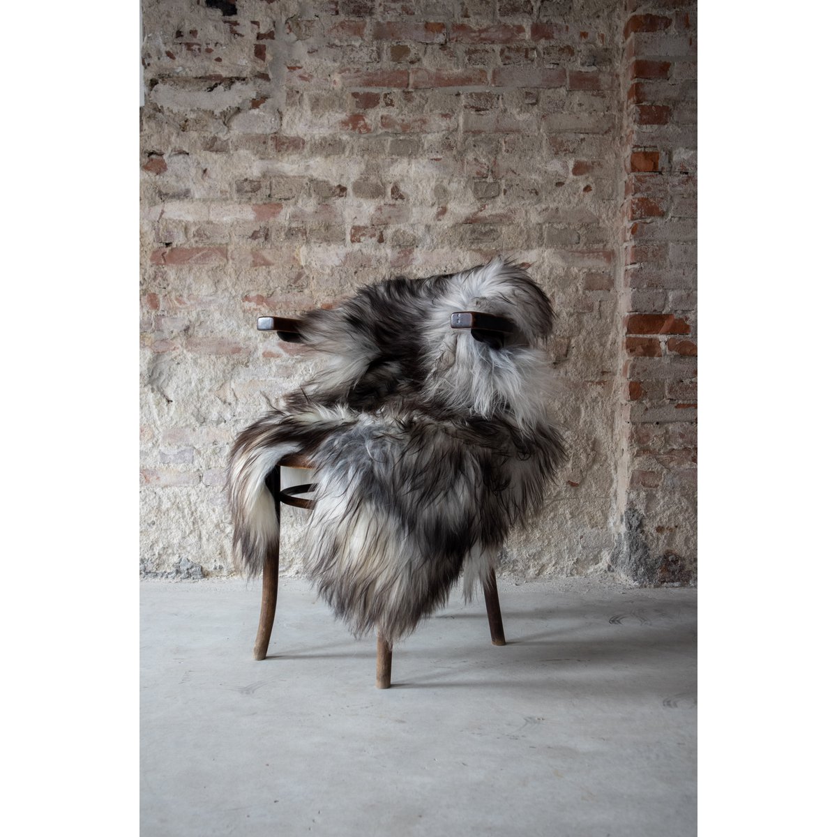 Peau de mouton islandaise - Gris naturel - Approx. 110 x 70 cm