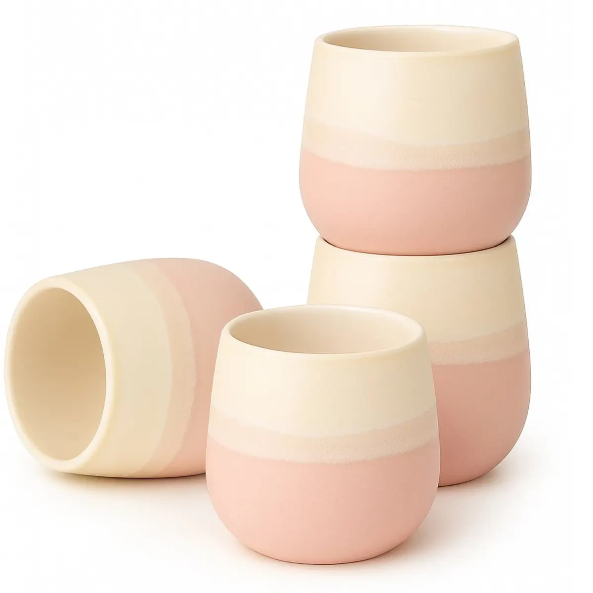Ensemble de tasses à thé japonaises en céramique (4 pièces)