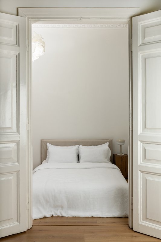 Set copripiumino in lino bianco