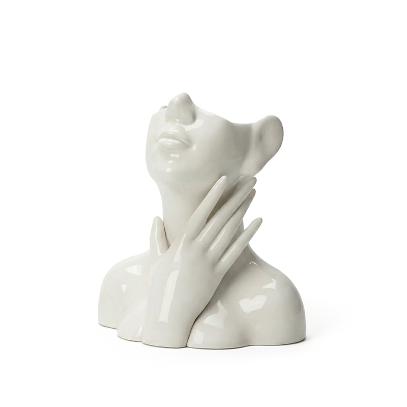Vase White - Ceramic vase - Vase Face