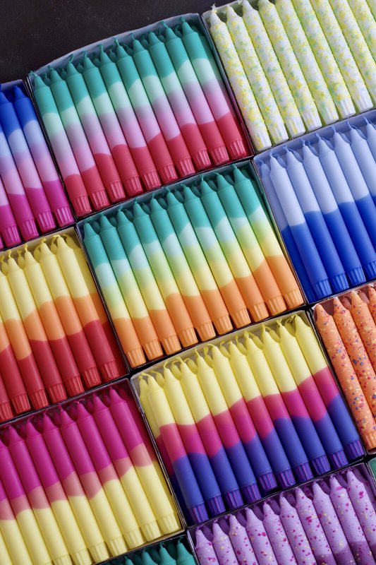 Taper candles- Summer vibes / Passion Fruit Colours