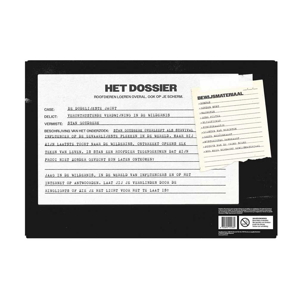 Jeu de détective "La chasse la plus meurtrière" - Case404 - Jeu de meurtre / Jeu de détective / Escape room pour la maison