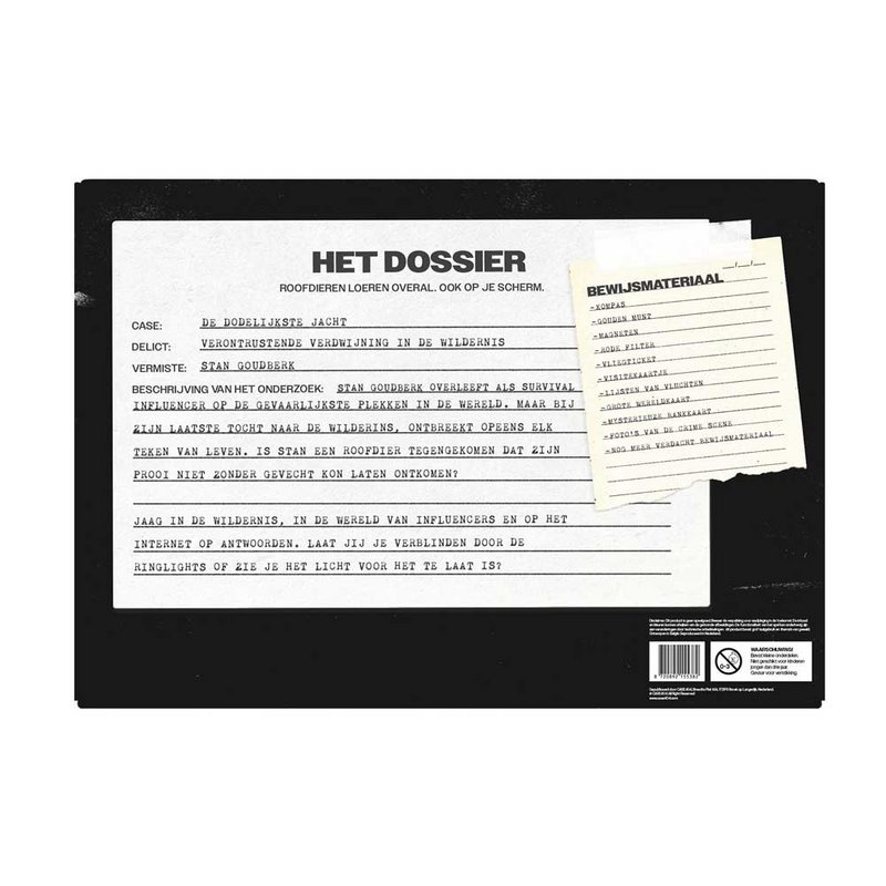 Detektivspil "The Deadliest Hunt" - Case404 - Mordspil / Detektivspil / Escape room til hjemmet