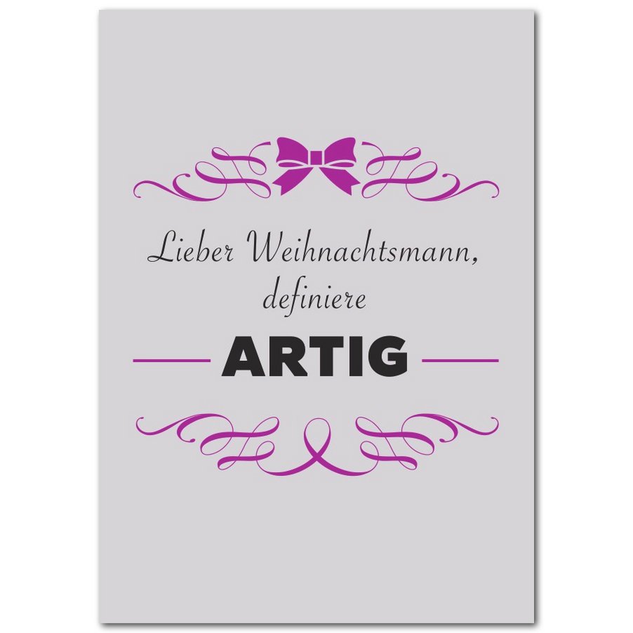 Postkarte "Artig"