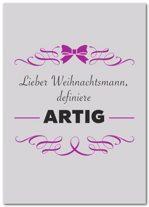 Postkarte "Artig"