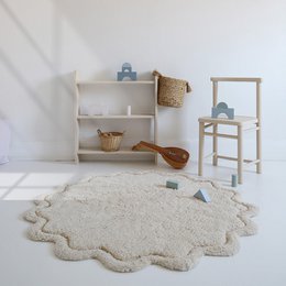Waschbarer Kinderteppich aus Baumwolle SWEET APRIL ECRU