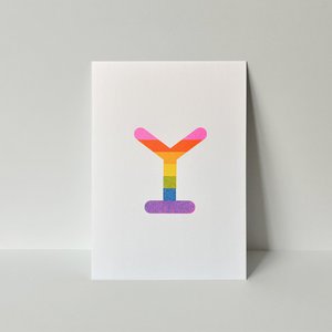 Riso-ansichtkaart voor Pasen, Good Bunny No.3, risografie, DIN A6