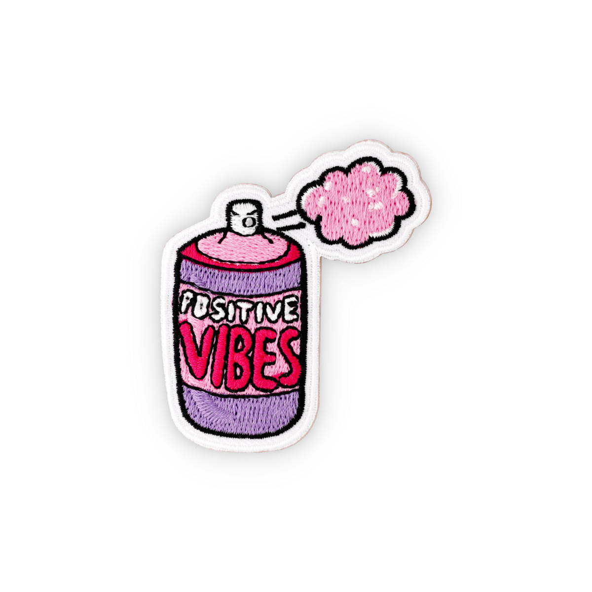 Sticker and iron-on badge positive vibes
