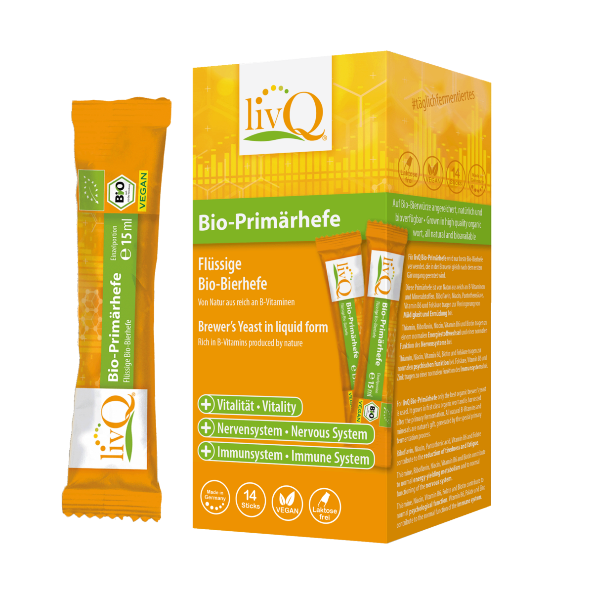 livQ Bio-Primary levure, levure, vitamines B