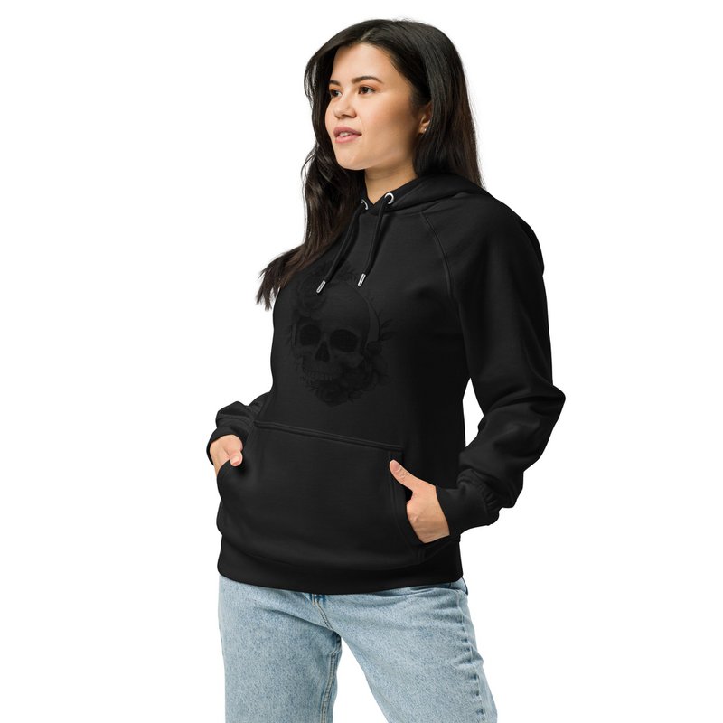 Sweat à capuche raglan biologique unisexe Roses