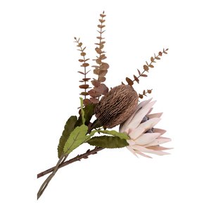King Protea Bouquet - Artificial flowers, bordeaux mix, 65 cm