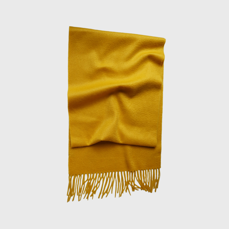 Fin vævet - 100% cashmere vævet tørklæde med frynser