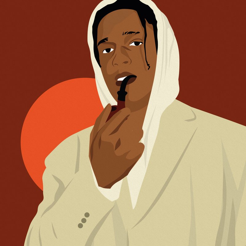 Poster "ASAP Rocky Brown" - A4 & 30x40cm - Art print