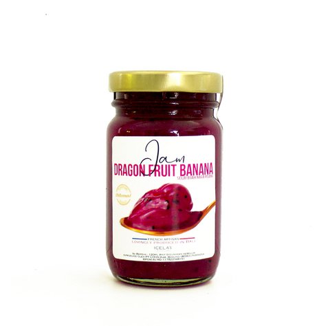 Dragon Fruit Bananenjam 120ml - Natuurlijk Ambachtelijk Smeerbaar Fruit - Geconserveerde Smeerpot
