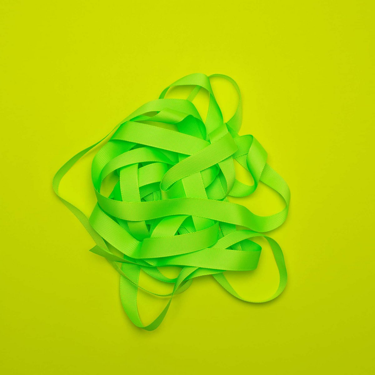 Gift ribbon neon yellow, neon yellow ribbon easy to tie, 16mm x 5m neon grosgrain ribbon for wrapping gifts