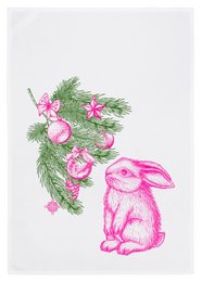 Theedoekwit, hooi kerst, groen en neon roze