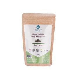 Organic ayurvedic clay and plant mask for scalp care, 200g. Contains natural ingredients like bentonite clay, aloe vera, and essential oils to cleanse and nourish the scalp.