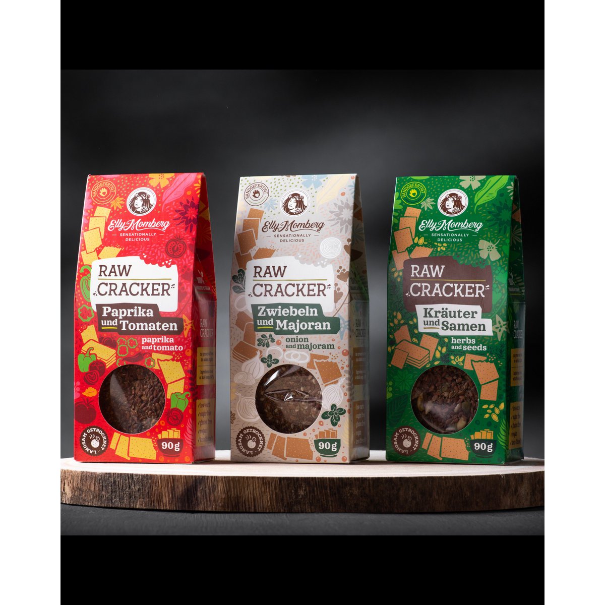 Keto Lijnzaadcrackers met ui en marjolein 90g - Veganistisch, zonder toegevoegde suiker, lactose- en glutenvrij