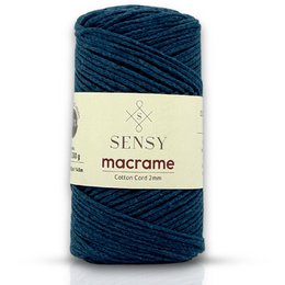 Sensy Premium 2 mm - 160 yards 100 % genanvendt bomuldsmacrame-ledning
