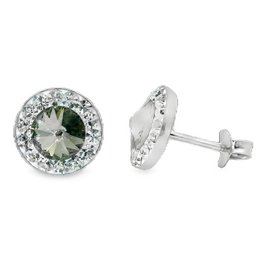 Stud earrings Letizia 925 silver black diamond