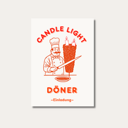 Postkort | Candle Light Döner ® - invitation