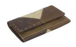 Sunsa women's wallet. leather purse. Wallet with RFID protection. Sustainable wallet made from leather scraps. Large women's wallet with many credit card compartments - wallet/purses for women the best gift idea.