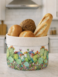 Basket Bread multipurpose basket with round base - Cactus