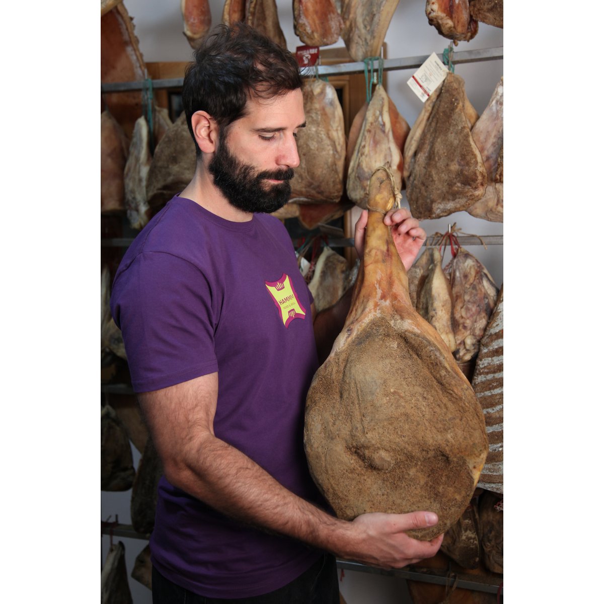 🇬🇧 Panceta de cerdo negro salvaje de Umbría - salami artesanal sazonado