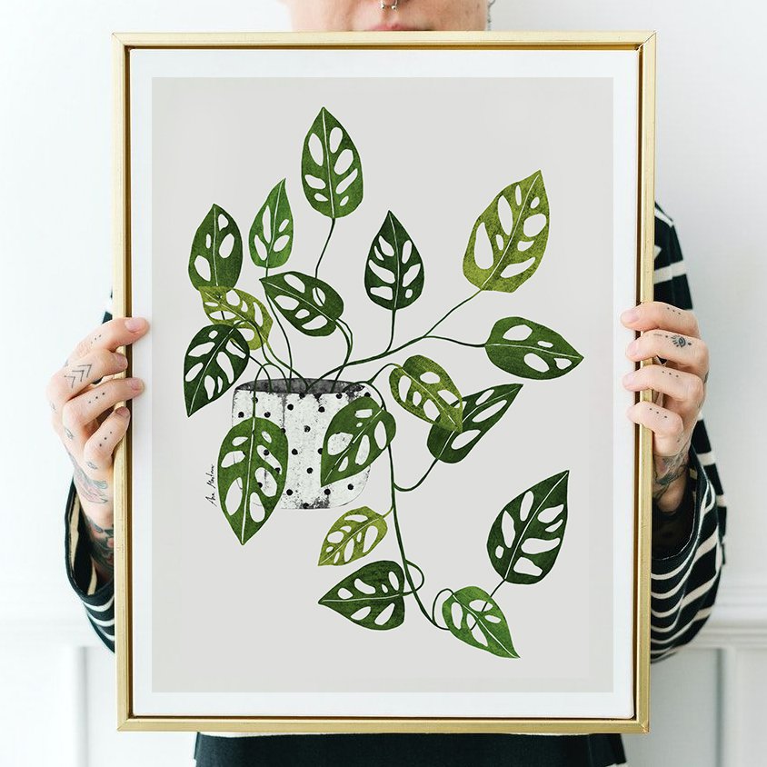 Monstera Obliqua Art Print