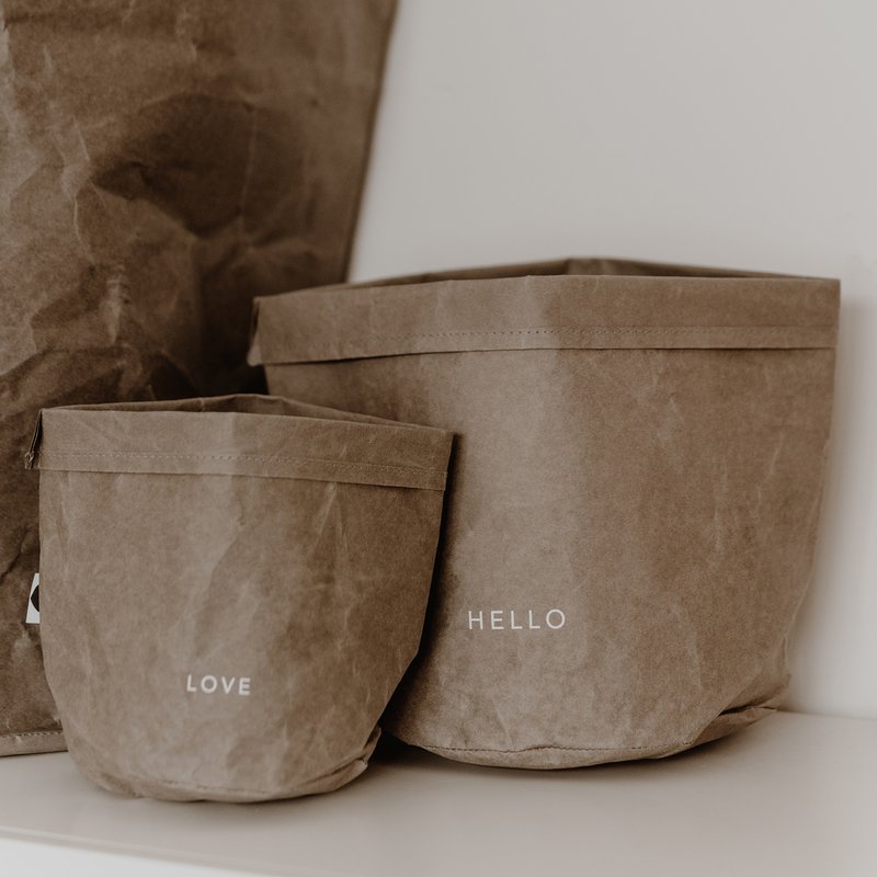 Paperbag sæt med 2 Hello Love (PU = 6 sæt)