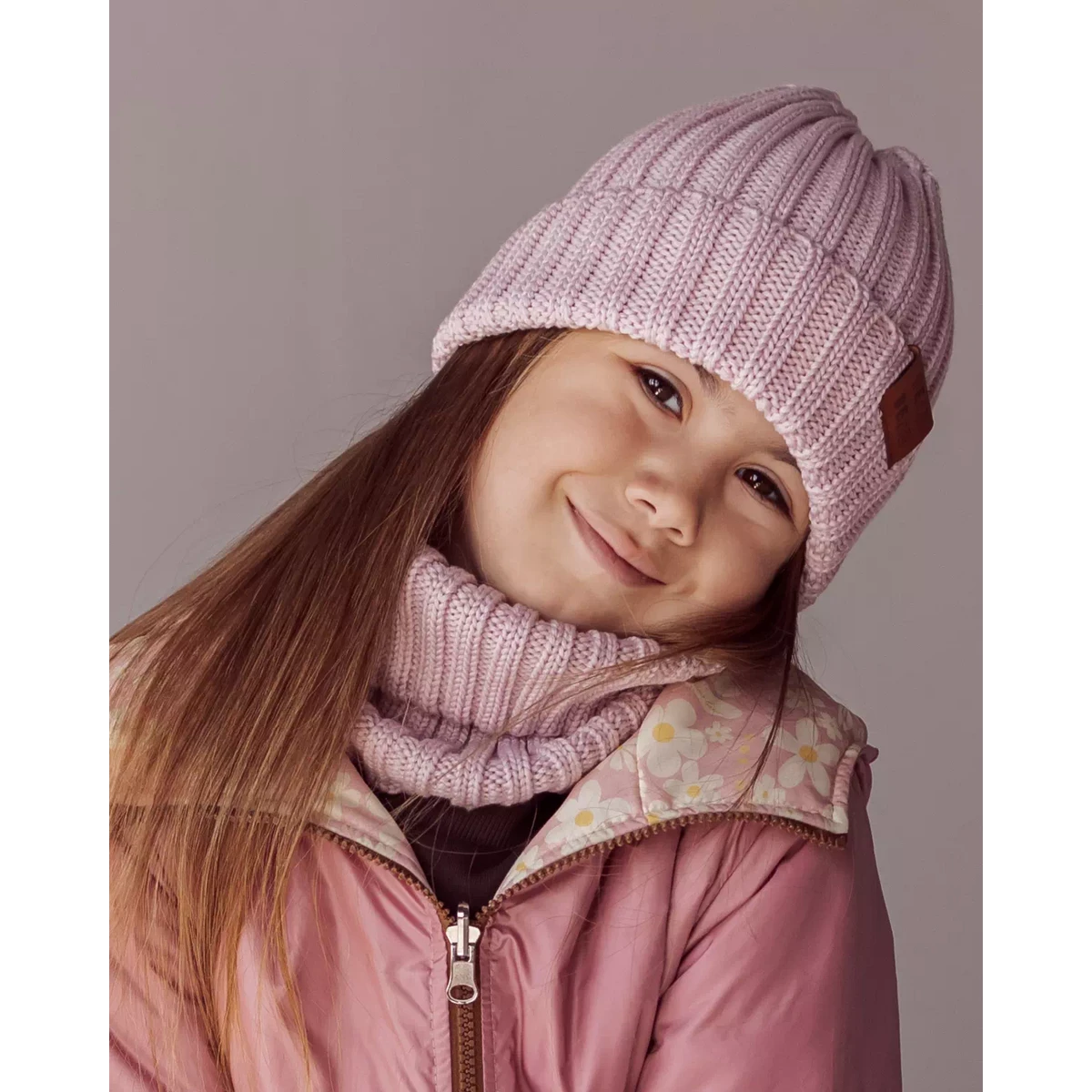Typ komina Szalik dzianinowy Jasnoniebieski