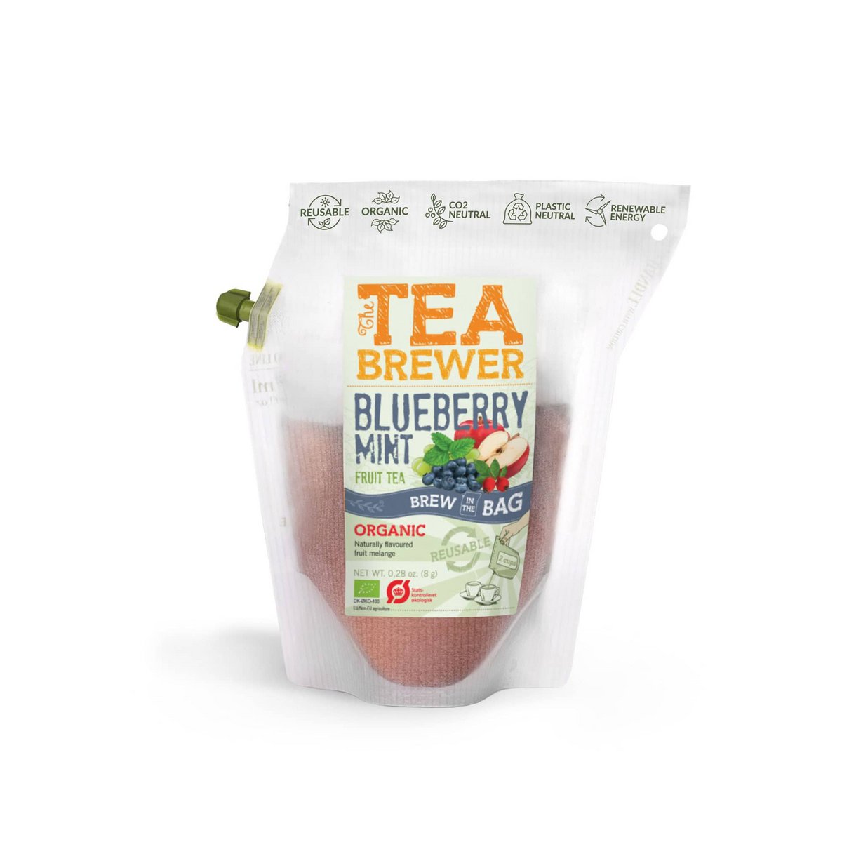 Blaubeer-Minze-Teebrüher