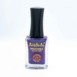Vibrant purple nail polish with a glossy finish.