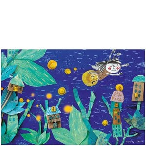 Vinyl mat for kids "Rita at night"