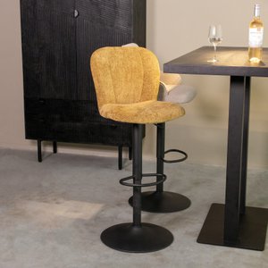 Hazer Taburete de bar Vino - Mostaza - Elite - Gaslift 45 x 116 x 53 cm