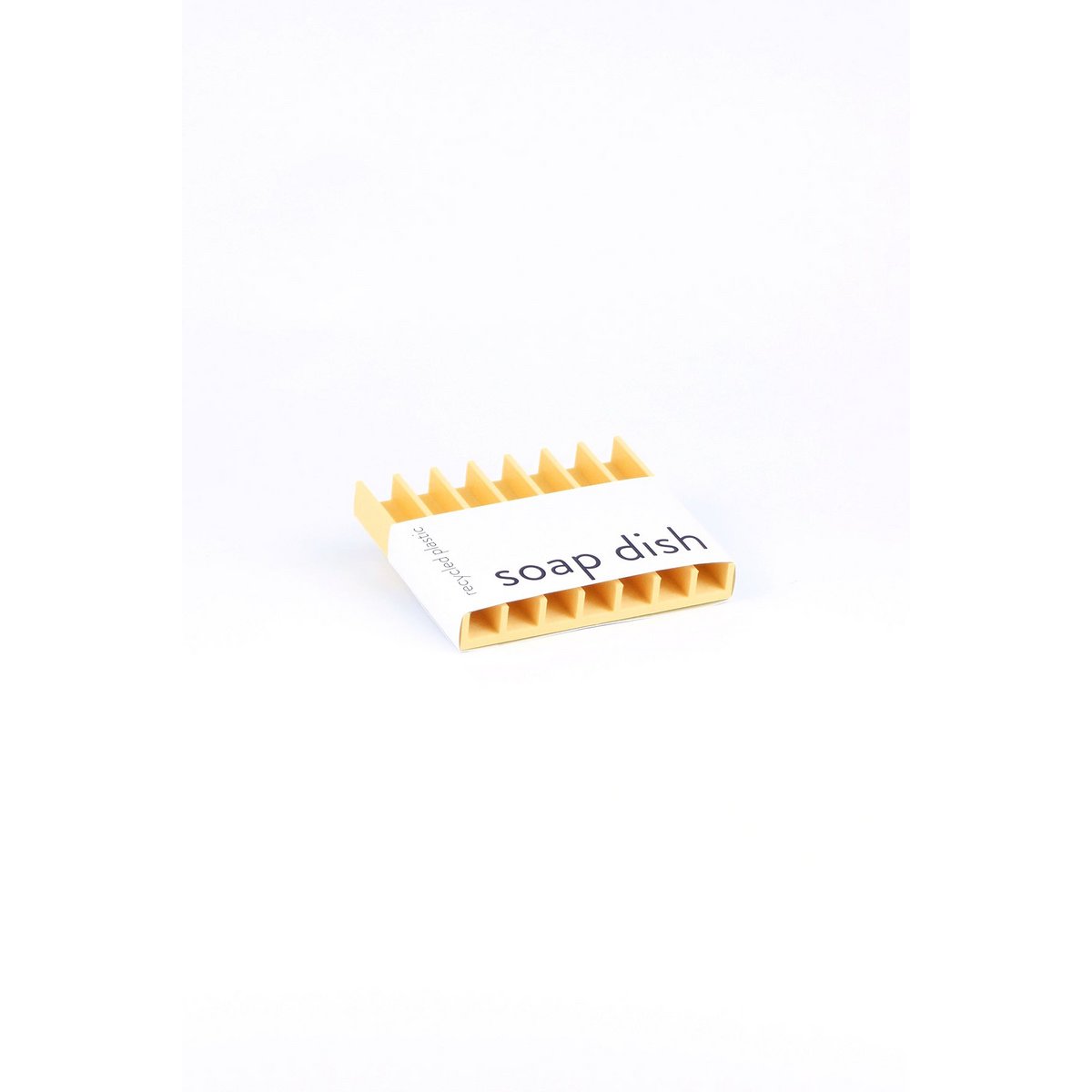 Soap dish made from recycled PET tropical yellow reef