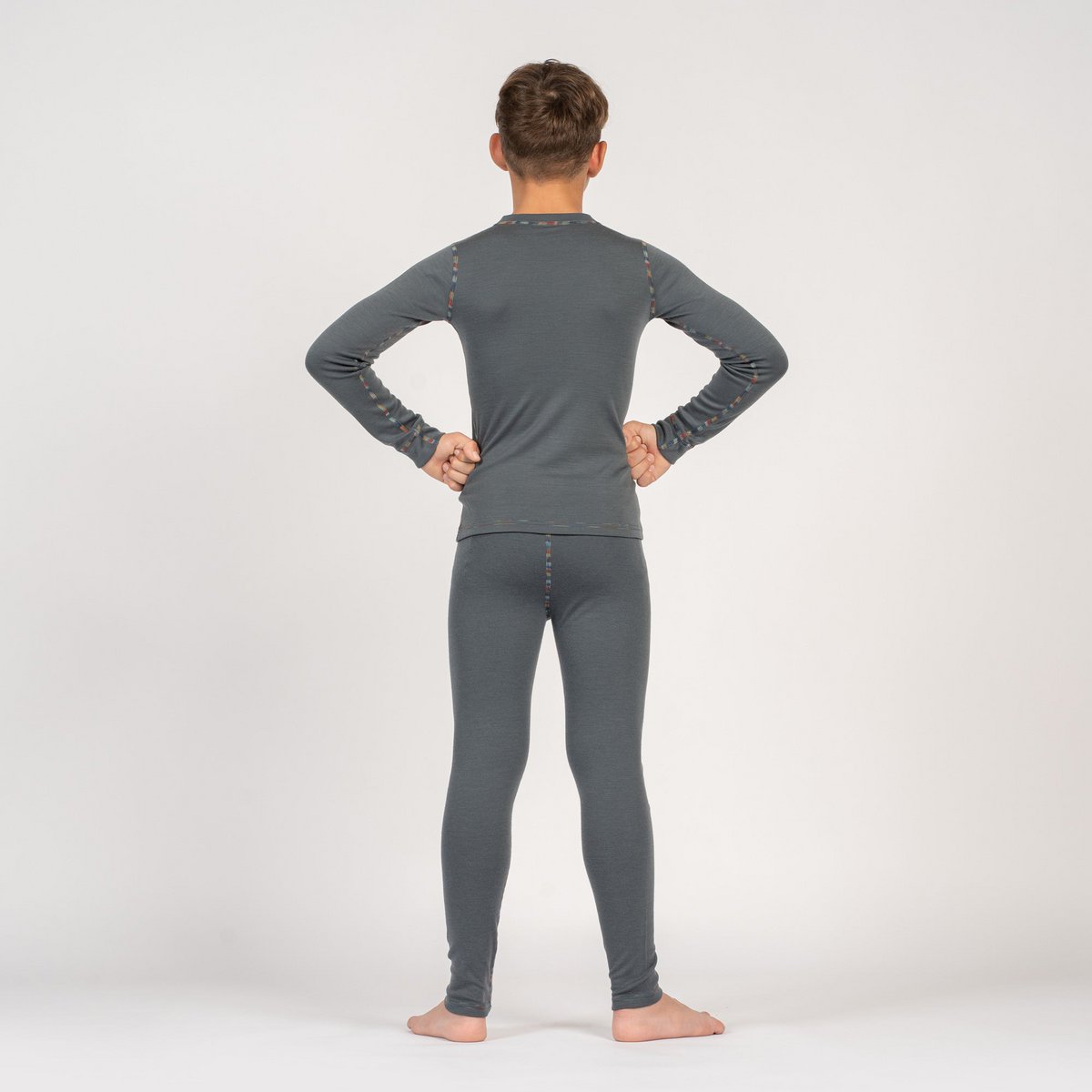 Merino 250-set met lange mouwen voor kinderen Perfect Grey