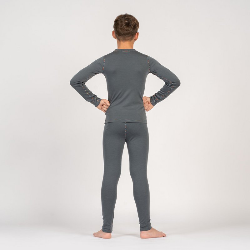 Merino 250-set met lange mouwen voor kinderen Perfect Grey