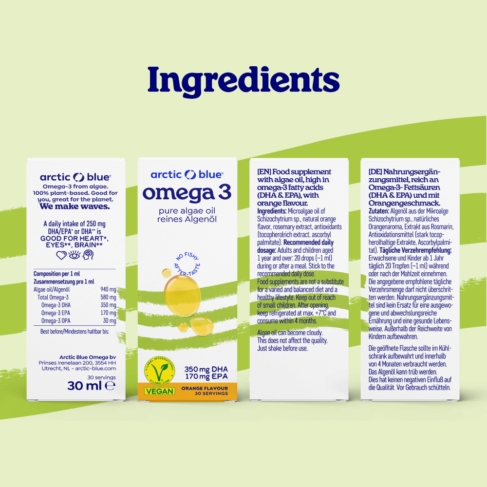 Aceite de algas DHA y EPA - Gotas - Vegano (frasco 30 ml)