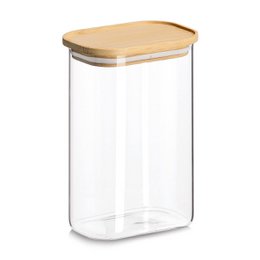 Opbevaringsglas med bambus låg