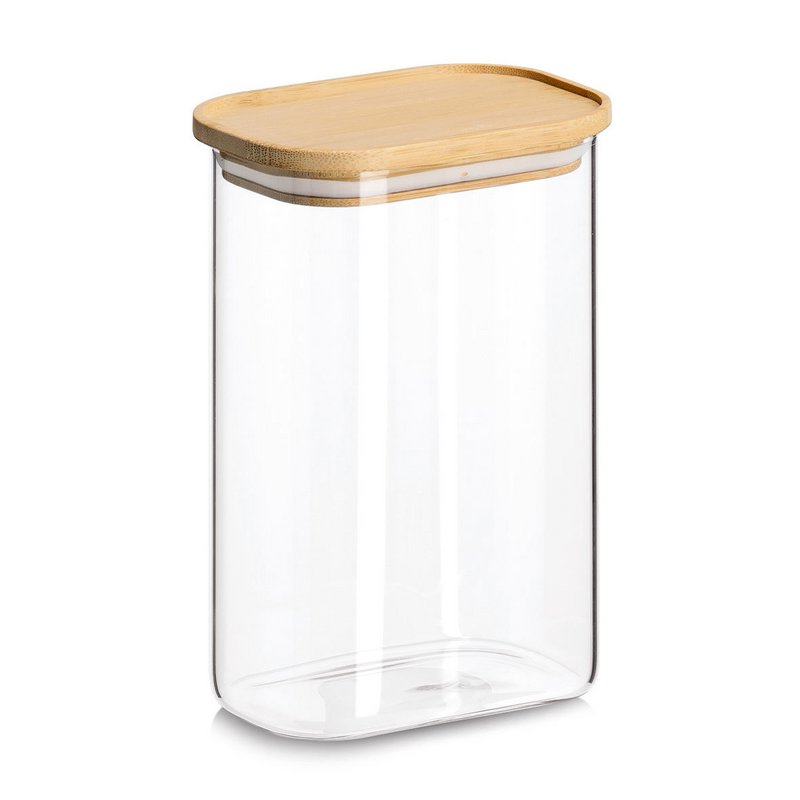 Opbevaringsglas med bambus låg