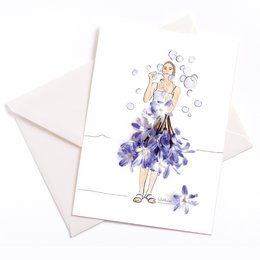 Kaart met envelop | Dans van zeepbellen