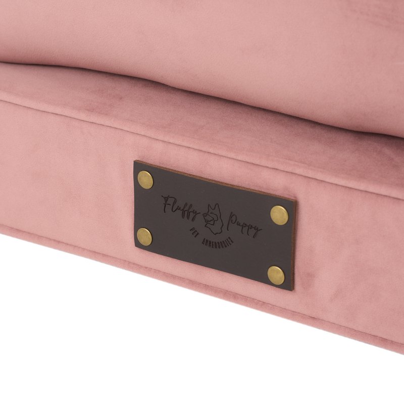 "Nero" tana per un cane e un gatto del marchio di cuccioli soffici, colore rosa sporco, materiale velluto, fatto a mano!
